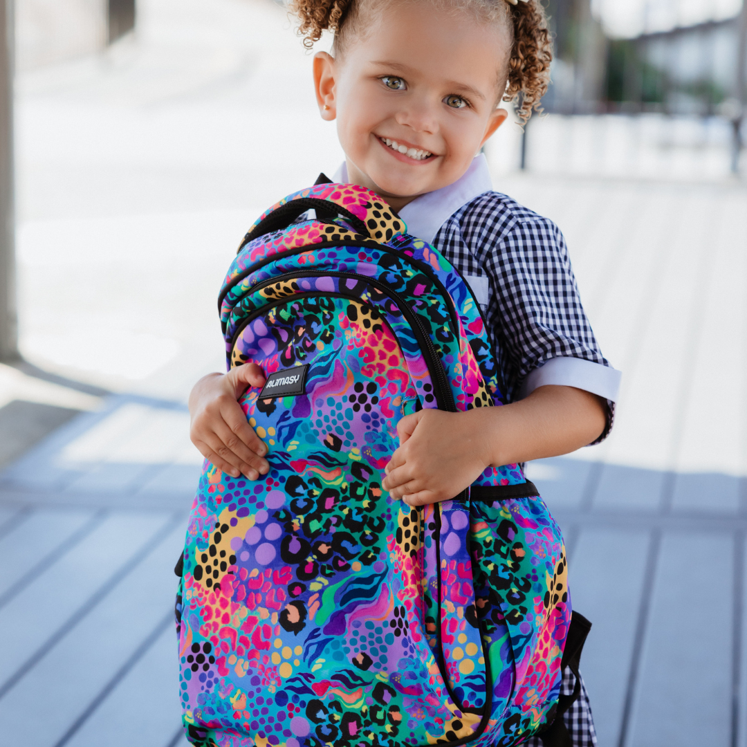 Electric Leopard Midsize Kids Backpack