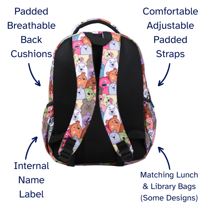 durable YKK zips and reinforced handle, waterproof kids backpack