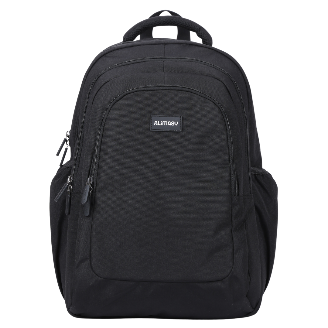 Plain Black Large Backpack High School Black Teen Backpack – Alimasy