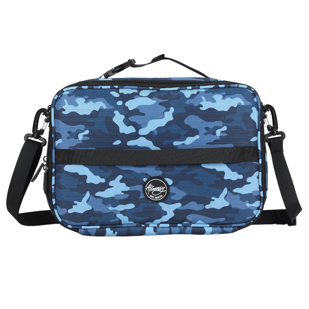 Small Insulated Lunch Bag Blue Camo – Alimasy - Main Image
