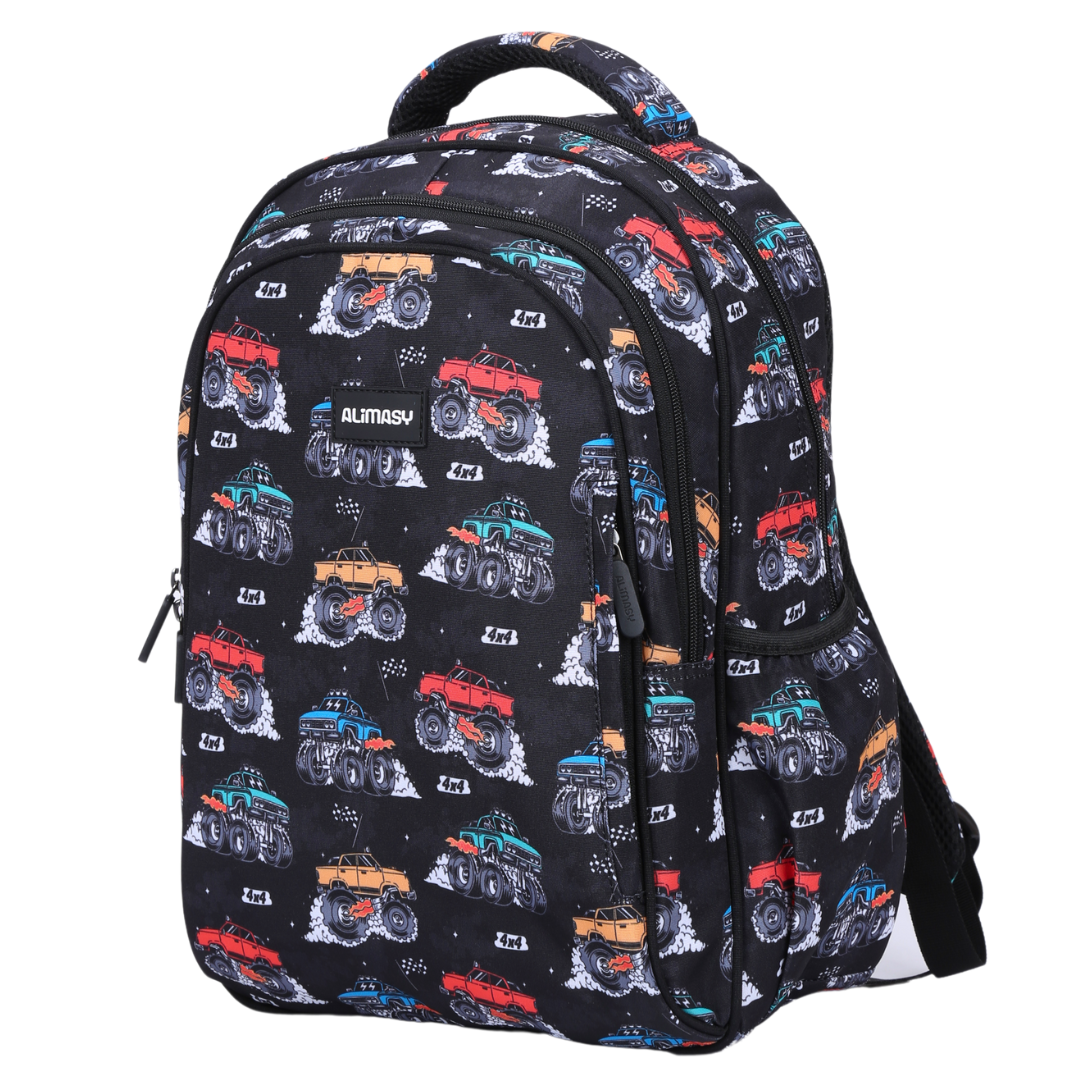 Monster Truck Midsize Kids Backpack Waterproof Kids School Backpack Alimasy