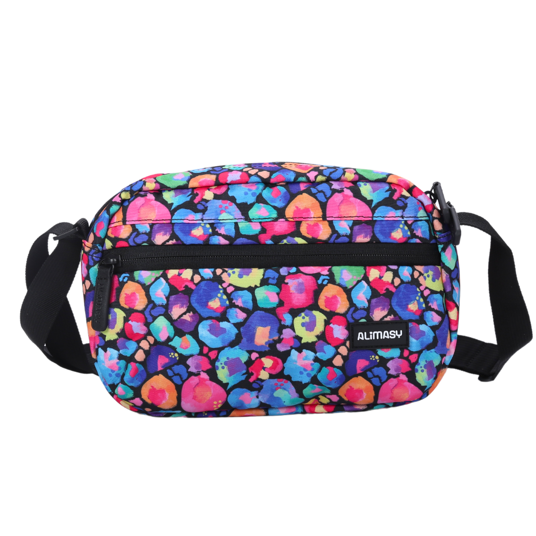 Crossbody Bag Rainbow Leopard Black