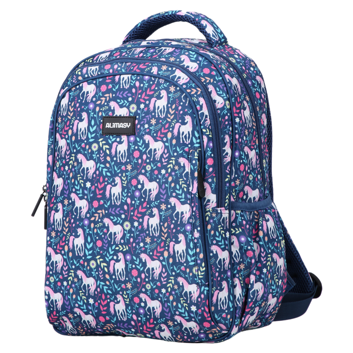 Unicorn Midsize Kids Backpack front view lightweight waterproof preschool and primary school bag Australia NZ