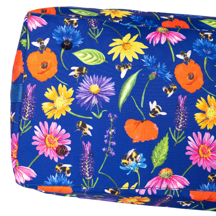 alimasy bees and wildflowers duffle bag base with bag feet