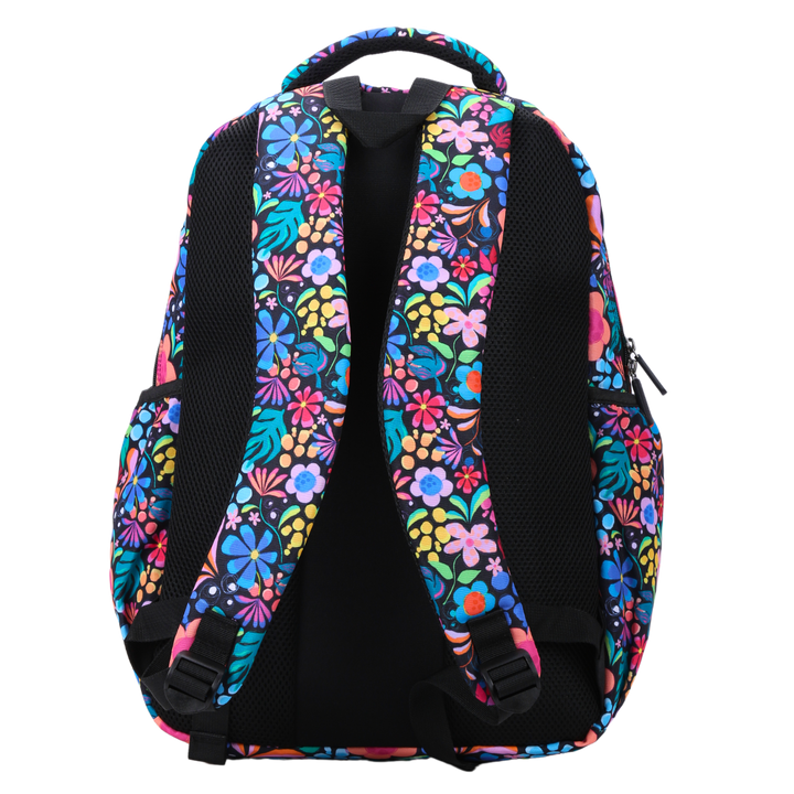 Back view of Wonderland Large School Backpack Padded straps and breathable cushions for comfort