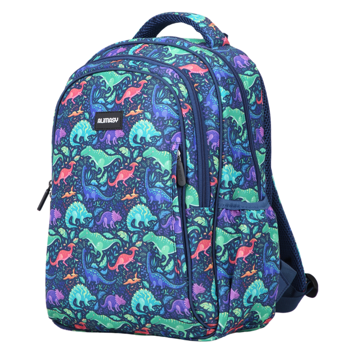 Dinosaurs Midsize Kids Backpack front view lightweight waterproof preschool and primary school bag Australia NZ