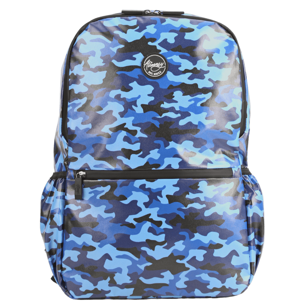 Blue Camo Kids Waterproof Backpack Swim Bag Sports Bag Alimasy