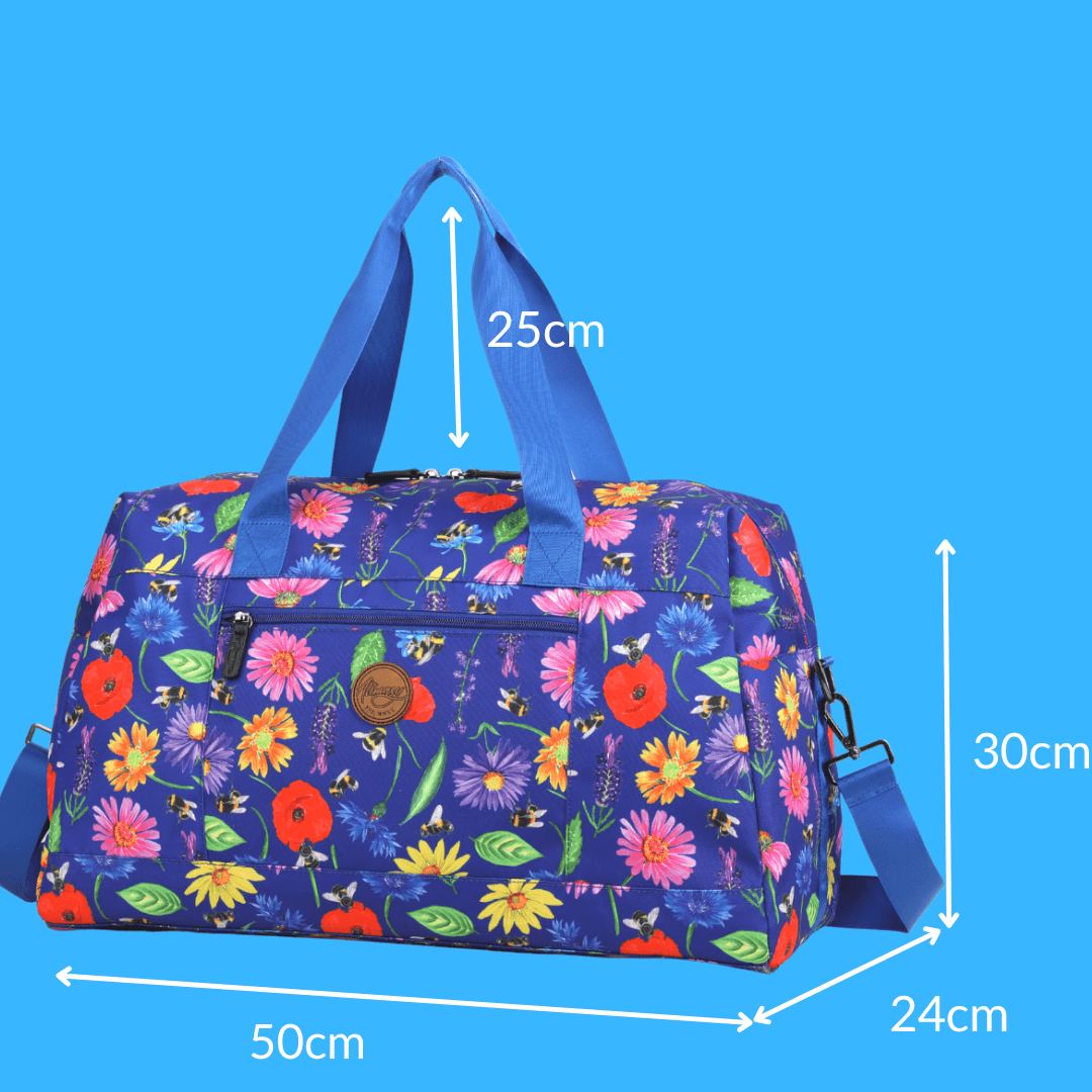 Bees & Wildflowers Duffle Overnight Bag - Alimasy