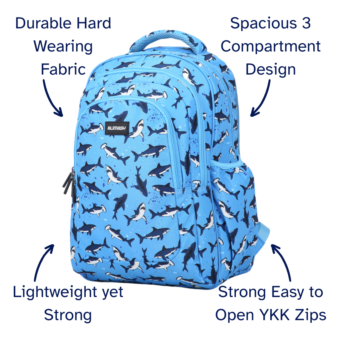 Sharks Large School Backpack