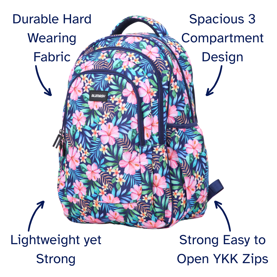 Tropical Bloom Large School Backpack