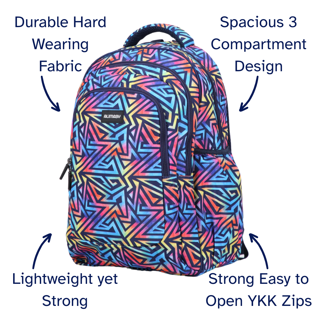 Abstract Geometric Large School Backpack