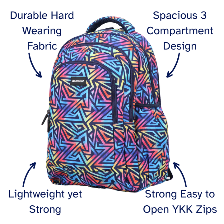 Abstract Geometric Large School Backpack