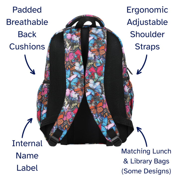The Monarchy Large School Backpack