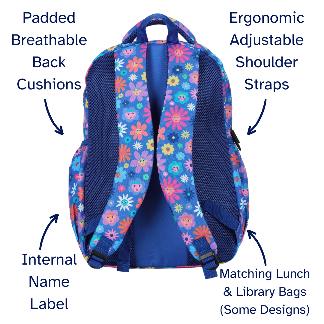 Flower Friends Large School Backpack