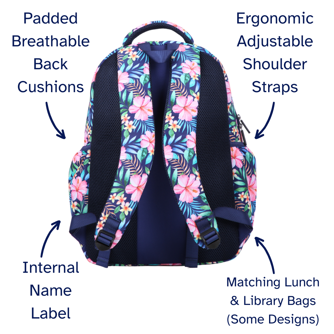 Tropical Bloom Large School Backpack