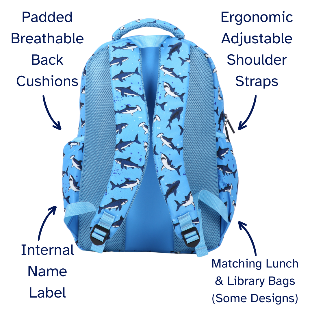 Sharks Large School Backpack