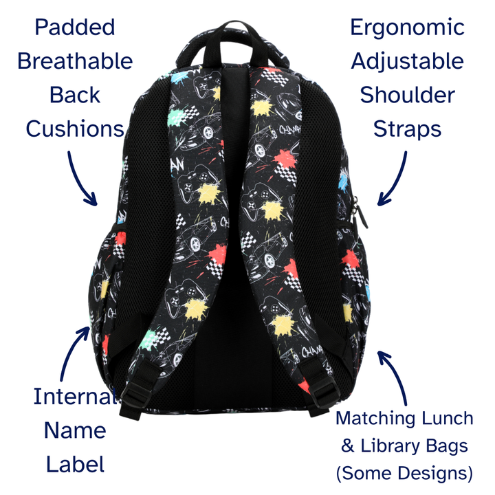 Black Urban Large School Backpack