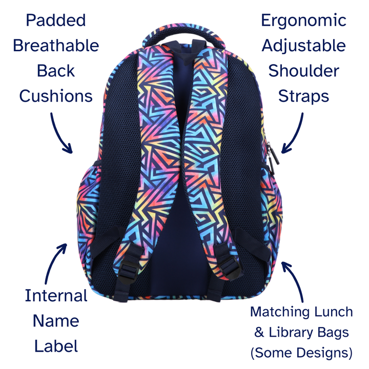 Abstract Geometric Large School Backpack