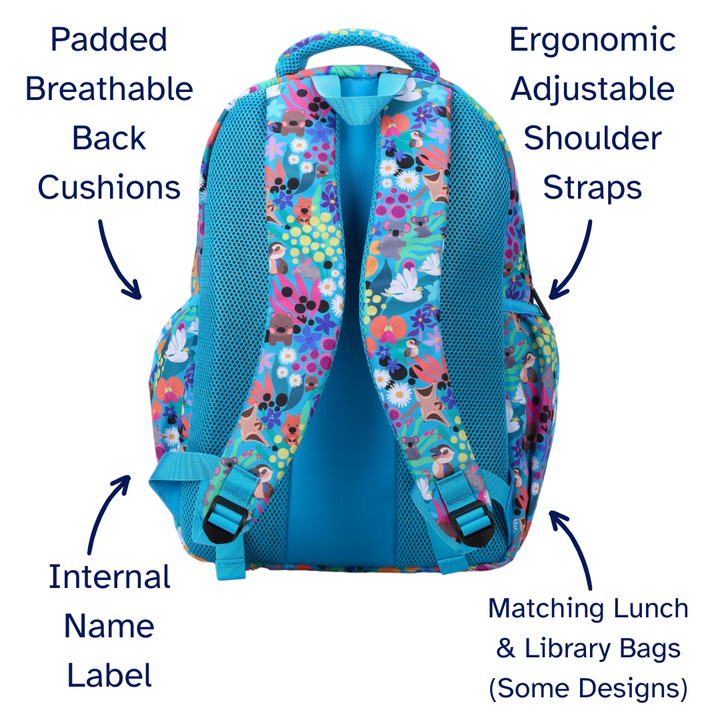 Australian Animals Large School Backpack