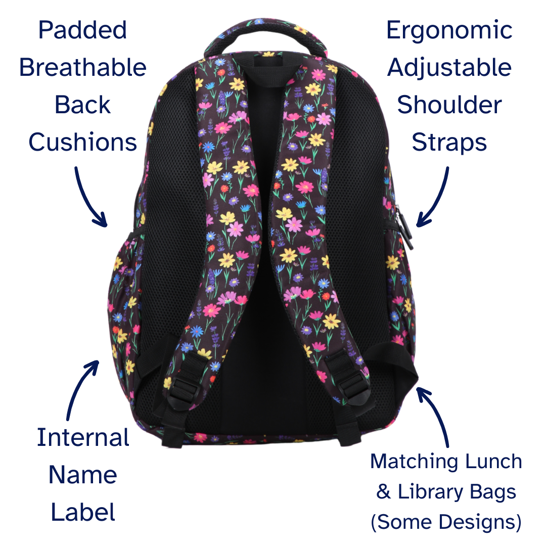 Wildflower Meadow Large School Backpack