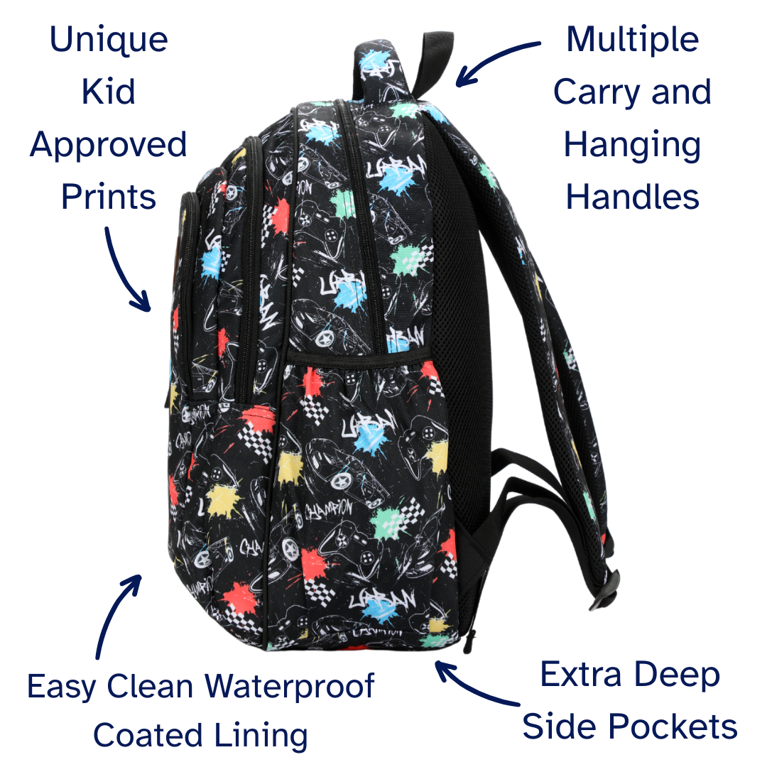 Black Urban Large School Backpack