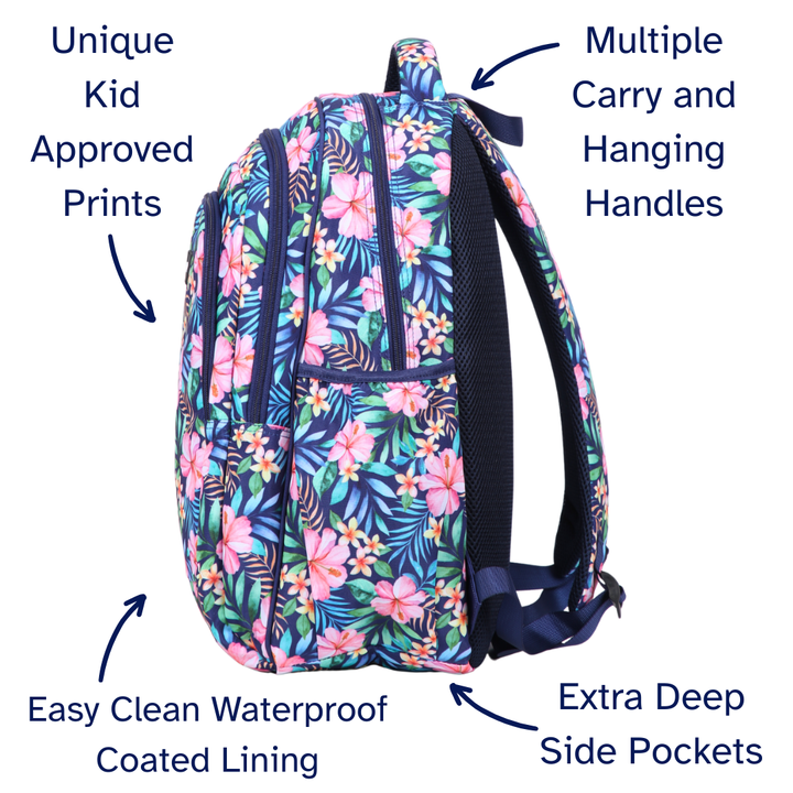 Tropical Bloom Large School Backpack