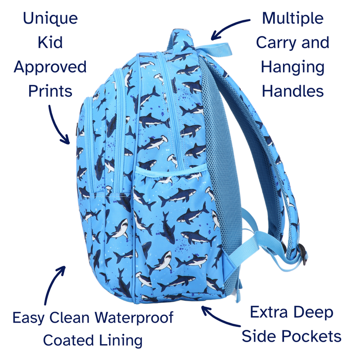 Sharks Large School Backpack