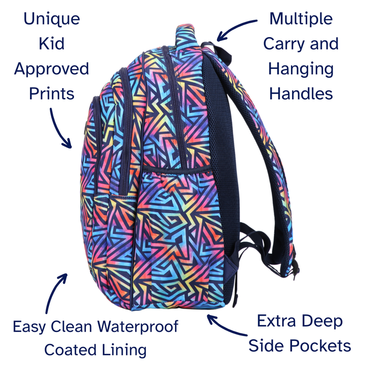 Abstract Geometric Large School Backpack