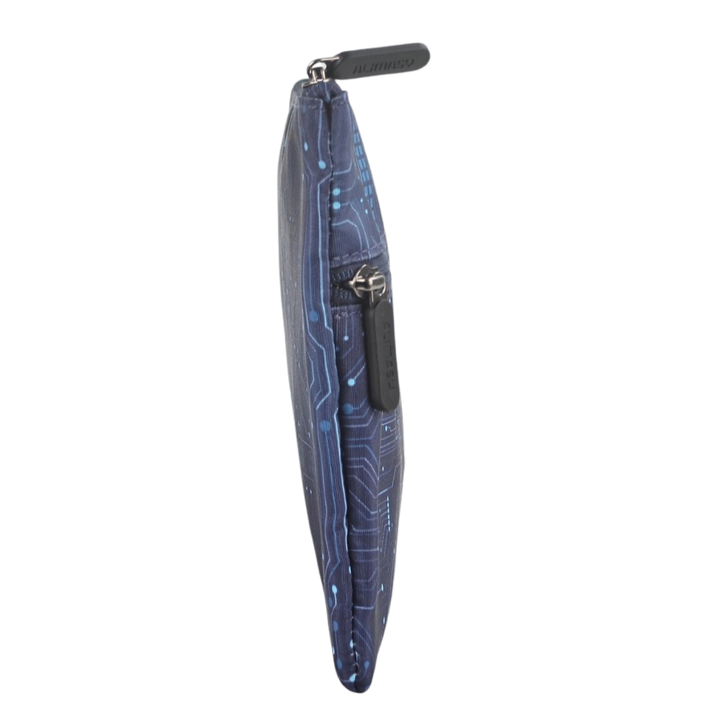 Large School Pencil Case Blue Ai Circuit