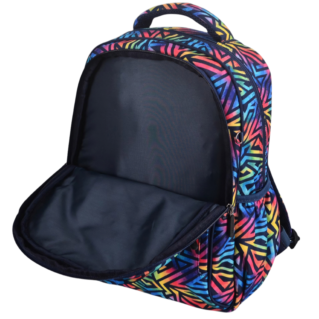 Midsize Kids Backpack 900D Abstract Geometric