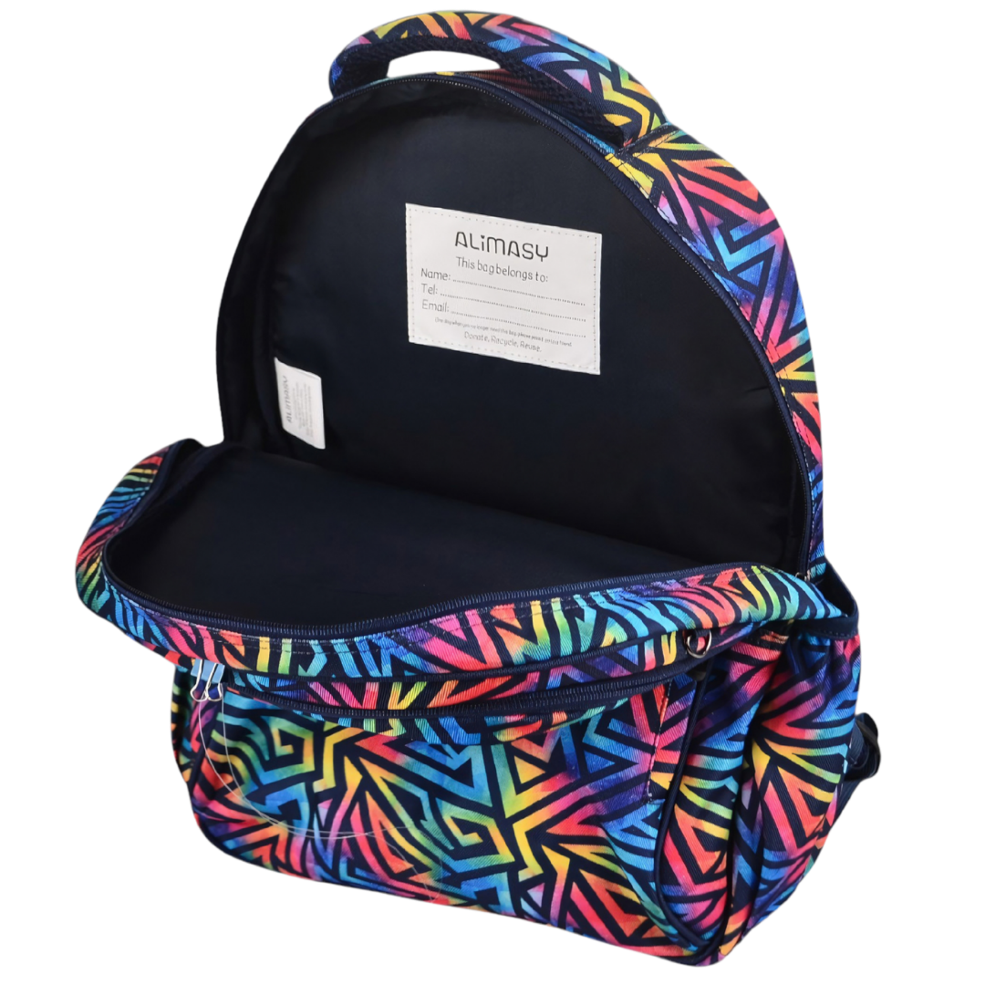 Midsize Kids Backpack 900D Abstract Geometric