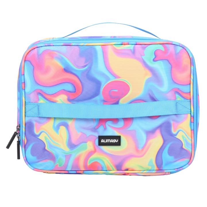 断熱ランチバッグ ネオンウェーブ抽象柄