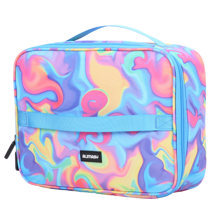 断熱ランチバッグ ネオンウェーブ抽象柄