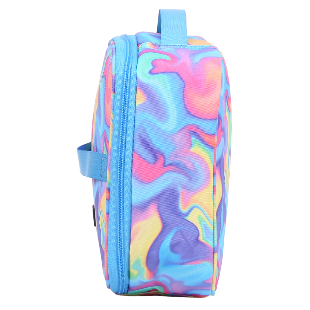 断熱ランチバッグ ネオンウェーブ抽象柄