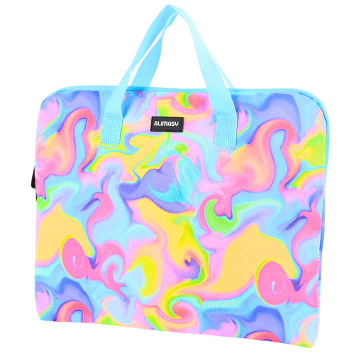 Library Bag 600D Abstract Neon Waves