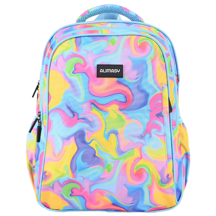 Midsize Kids Backpack 900D Abstract Neon Waves
