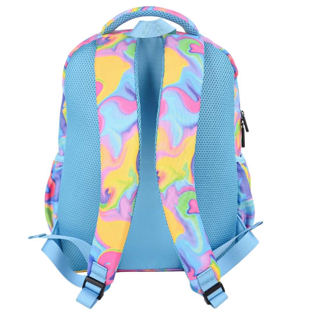 Midsize Kids Backpack 900D Abstract Neon Waves