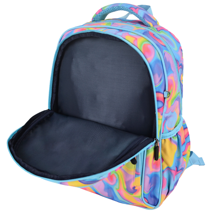 Midsize Kids Backpack 900D Abstract Neon Waves