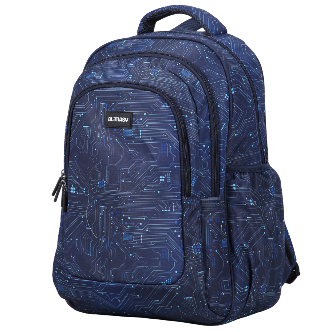 Blue Ai Circuit Large Backpack