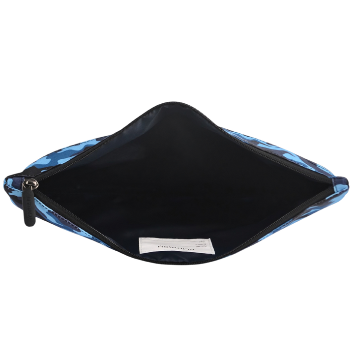 Large School Pencil Case Blue Camouflage