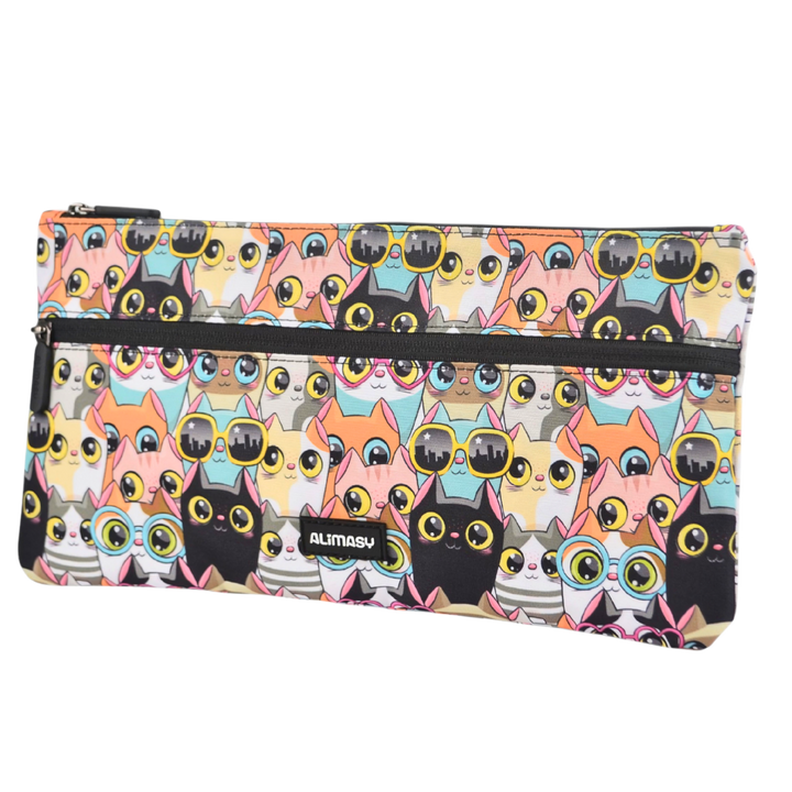 Large School Pencil Case Cats