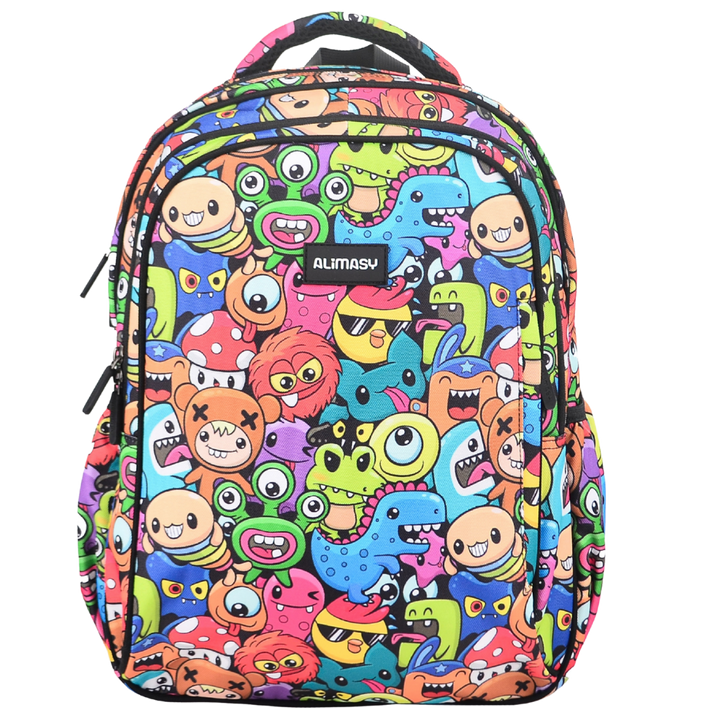 Midsize Kids Backpack 900D Cute Cartoon Monsters