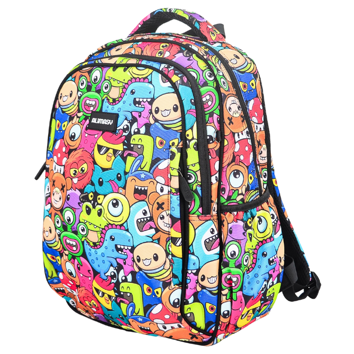 Midsize Kids Backpack 900D Cute Cartoon Monsters