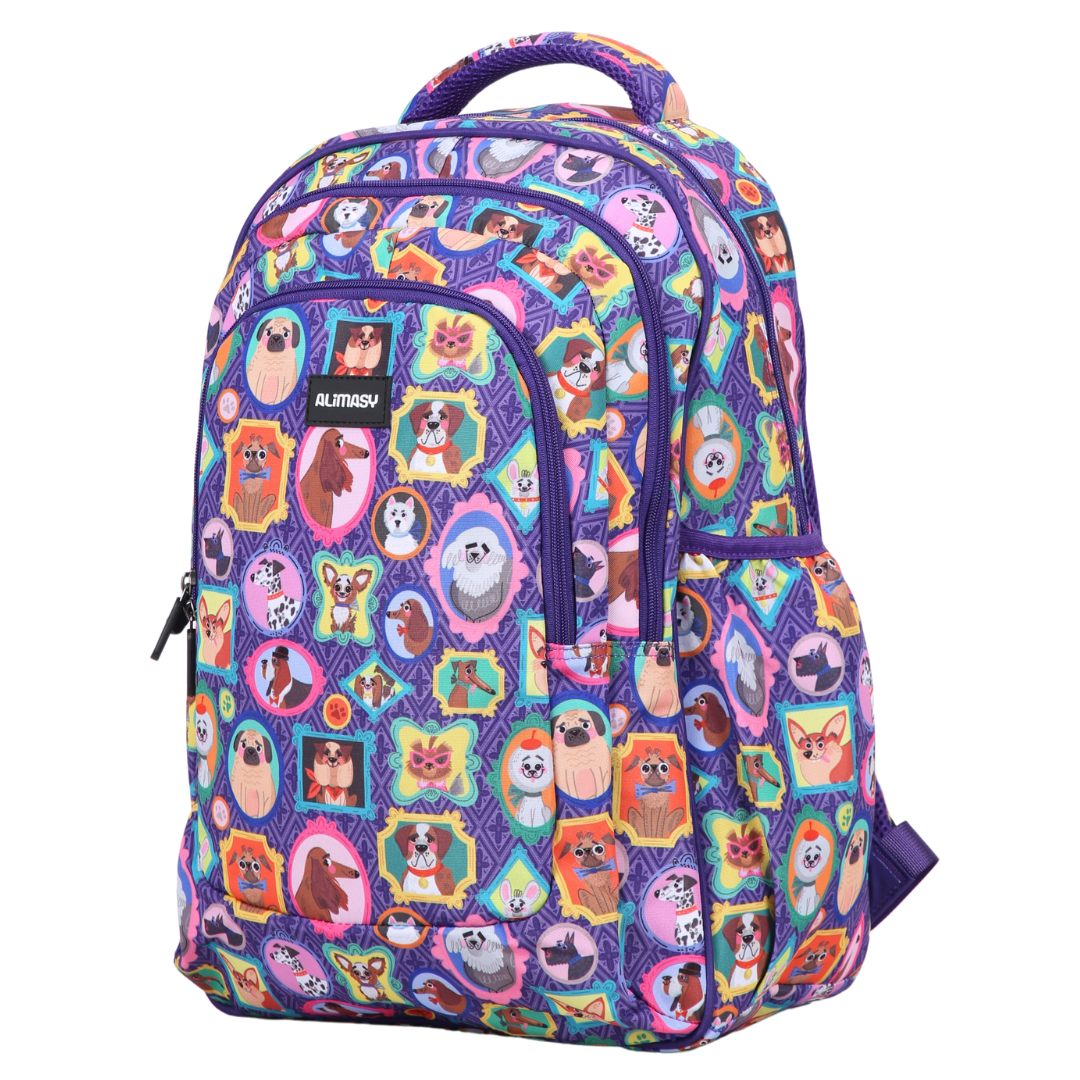 Dog Portraits Large School Backpack