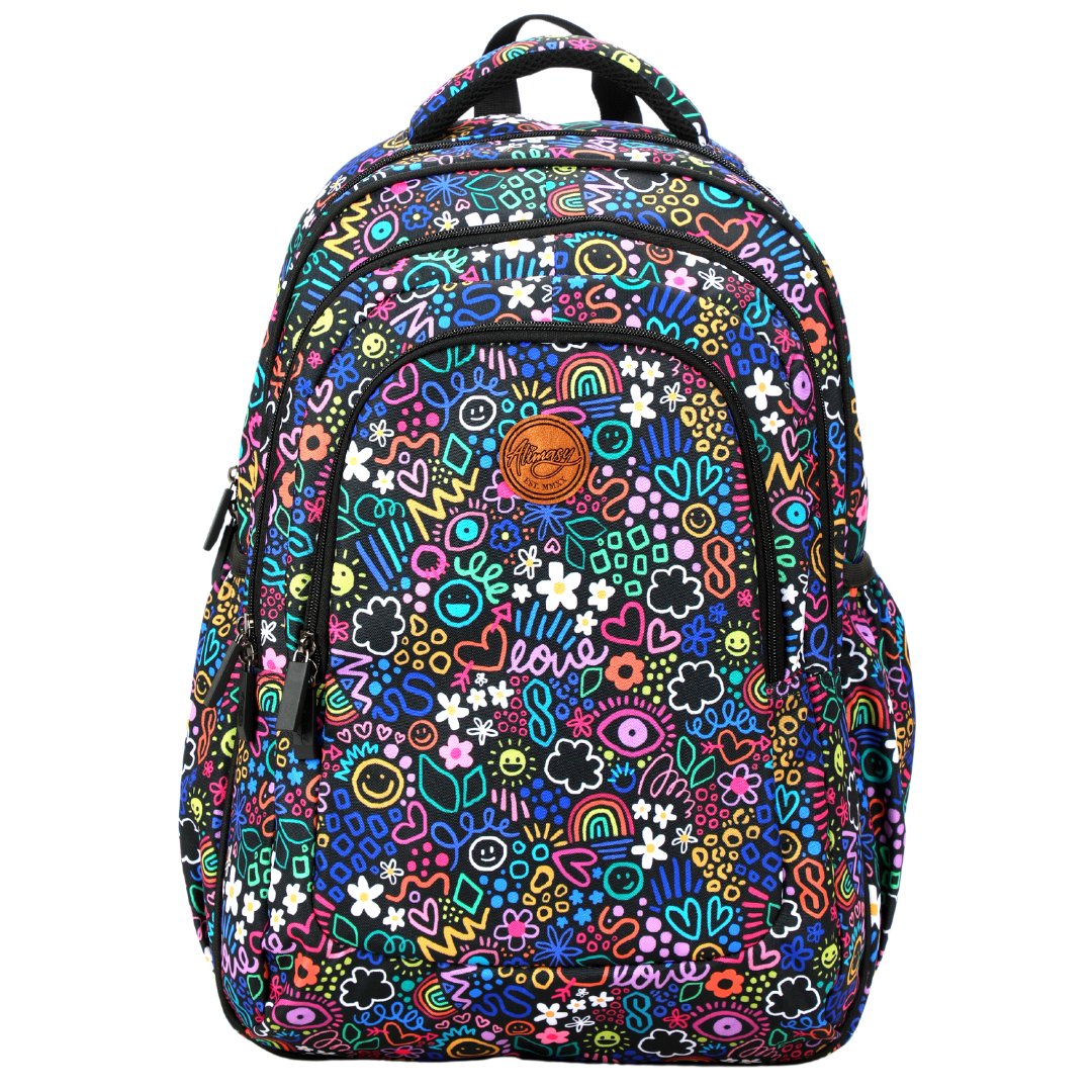 Doodle Large School Backpack - Alimasy