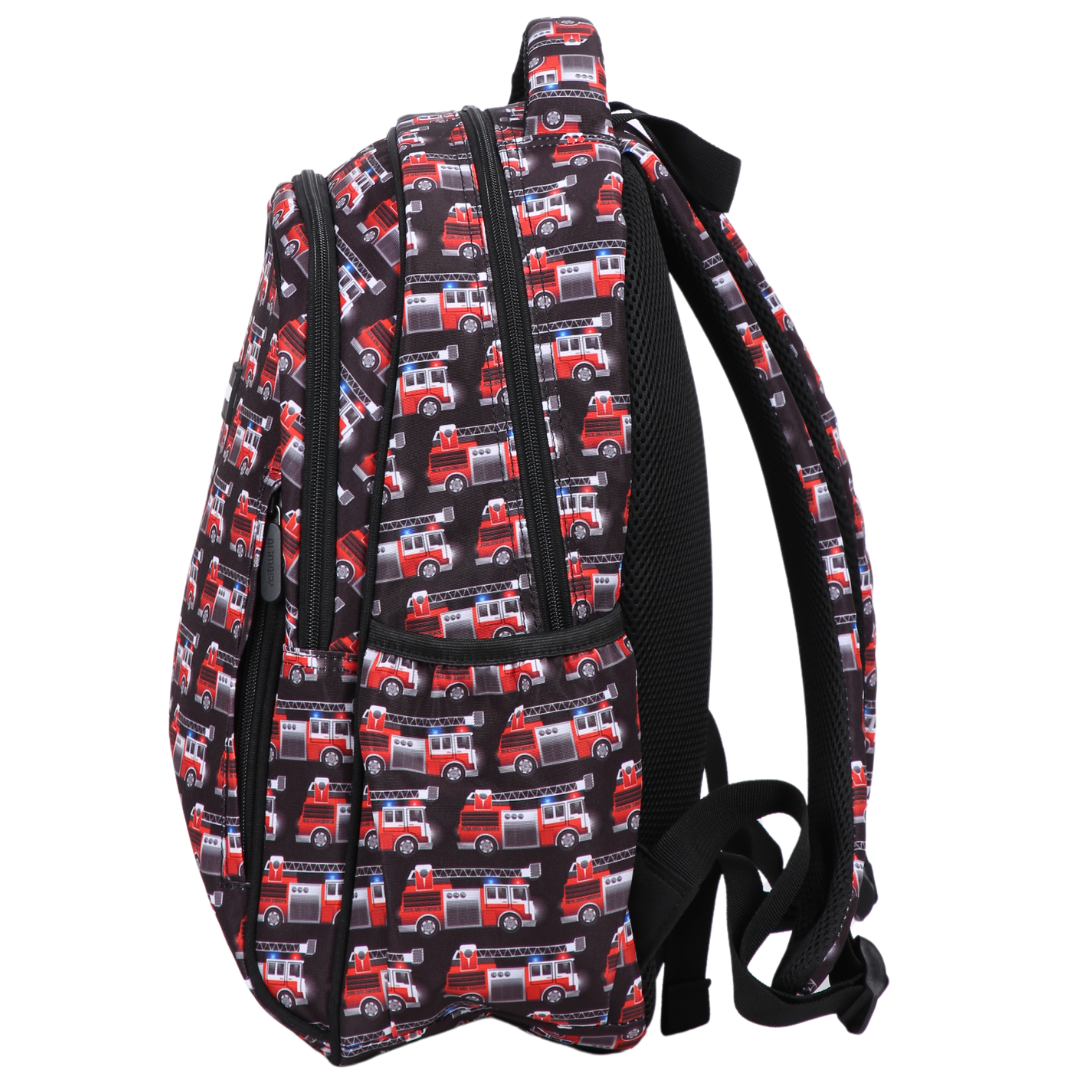 Firetrucks Midsize Kids Backpack