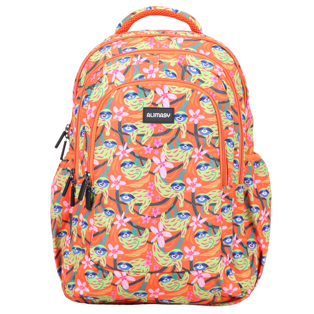 Green Sloths Large Kids Backpack Durable Quality School bag – Alimasy