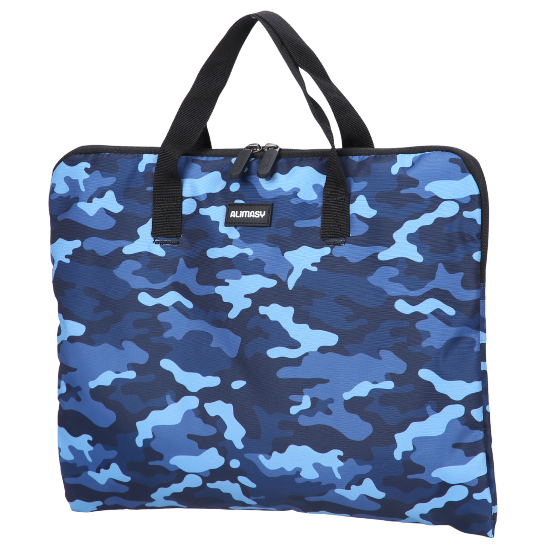 Blue Camouflage Library Bag