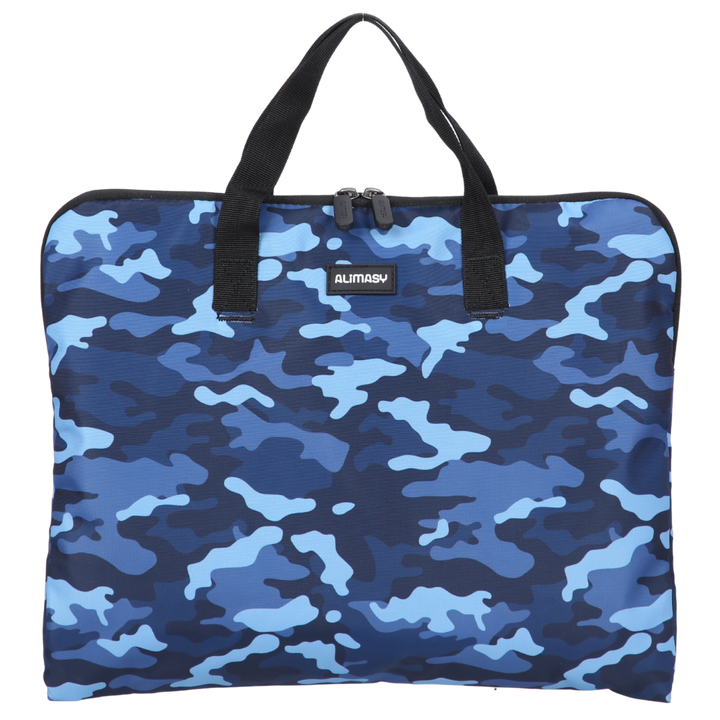 Blue Camouflage Library Bag