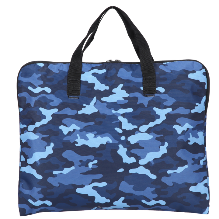 Blue Camouflage Library Bag